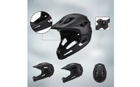 Bike Helmet with Detachable Chin Guard CE Certified Helmet with Detachable Chin Bar Impact-Resistant Removable