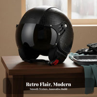 Retro Half Helmet 3C Certified All Season Half Shell Helmet Impact Resistant for Men, Women, Commuting, City Riding