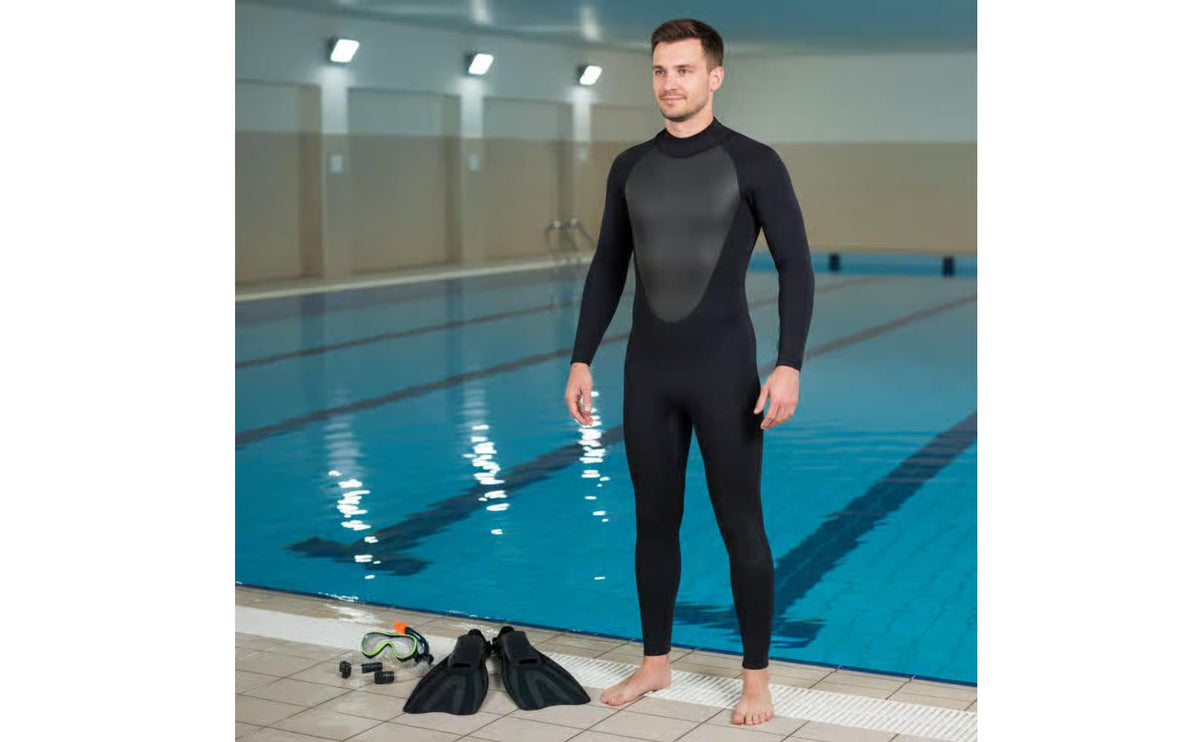 2mm Neoprene Wetsuit Keep Warm Single-Piece Wetsuit Jellyfish Protection Thermal Surfing Suit for Adults, Diving, Snorkeling