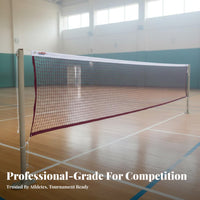 Competition Grade Badminton Net Heavy Duty Nylon Badminton Net Reinforced Edging Racket Sport Accessory High Tenacity for Professionals, Recreational Players, Indoor, Training, Backyard