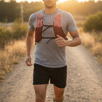 Breathable Mesh Hydration Running Vest Sweat-Wicking Long-Distance Hydration Vest Adjustable Fit 5L Trail Running Pack Multi-Pocket Design for Runners, Cyclists, Marathoners, Hiking