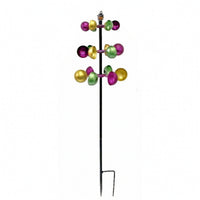 Colorful Three-Tier Wind Rotator Outdoor Garden Rotator with Stake Decorative Kinetic Sculpture Sturdy for Homeowners