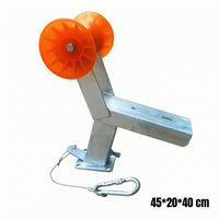 Boat Trailer Winch Stand Bracket Bolted Base Plate Boat Winch Stand Roller Cable Adjustable Trailer Support