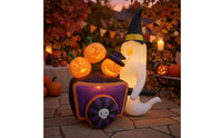Inflatable Inflatable Witch Lighted Inflatable Ghost Outdoor Halloween Decoration Bright for Yard, Garden, Lawn