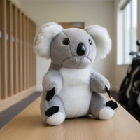 Stuffed Golf Headcover Scratch Protection Dog Shaped Golf Club Cover Thickened Lining Fuzzy Material Dog Headcover