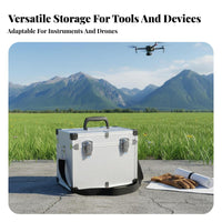 Hard Instrument Case with Foam Multipurpose Portable Drone Carrying Case Aluminum Tool Box Sturdy Duty Portable Tool Box