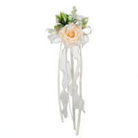 Car Flower Decoration with Ribbons Romantic Decorations Easy to Install