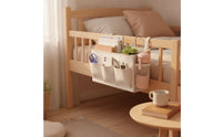 Bedside Holder with Hooks Structured Bedside Holder Crib Organizer Sturdy Hanging Storage Organizer with Mesh Pocket Lightweight