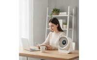 Desktop Circulation Fan Quiet Rechargeable Fan with LED Display Adjustable for Bedroom