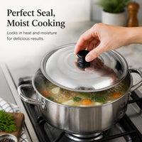 Thickened Stainless Steel Pot Lid for Woks and Frying Pans
