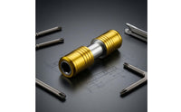2 Pieces 54 Mm Long Double-Ended Adapter Metal Body Quick Conversion Adapter Ridged Grip Power Drill Socket Converter Machined Surface