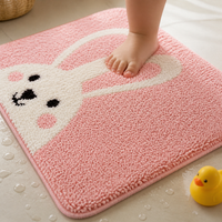 Absorbent Plush Bathroom Mat Non-Slip Door Mat for Home Toilet and Washroom