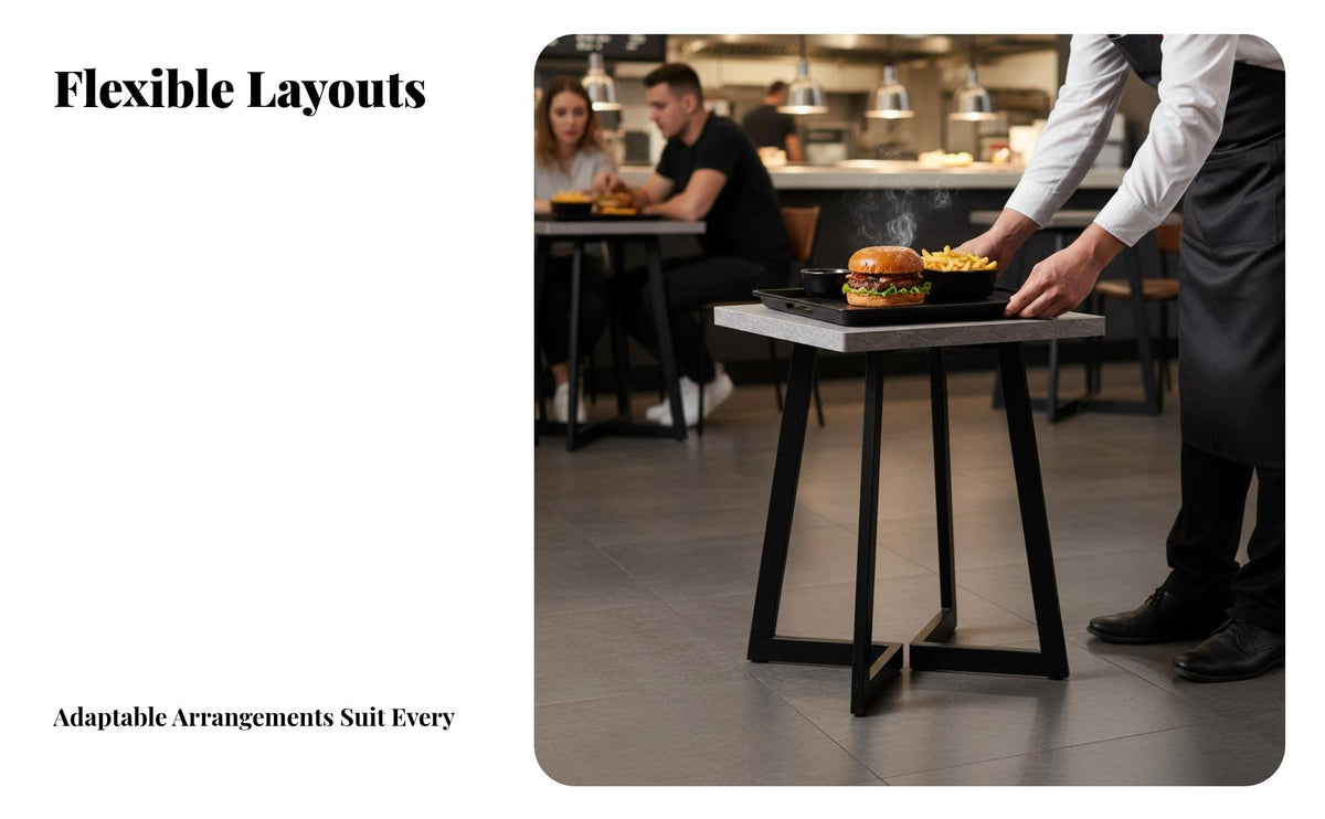 Square Table with 4 Chairs Complete Set Commercial Furniture sturdy Construction Dining Group for Cafe Proprietors, Homeowners, Milk Tea Shops, Cafes