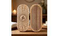 2 Pieces Mindful Movement Foot Board Wooden Meditation Foot Board Fitness Tool Rounded Rectangular Multi-Use