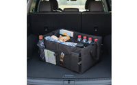 Trunk Organizer Foldable Trunk Organizer with Dividers Reinforced Storage Box for Families, Grocery Shopping