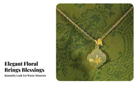 Flower Blossom Flower Necklace Elegant Design Flower Shape Necklace Gift Box
