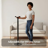 2 Pieces Auxiliary Speaker Floor Stand Stable Round Base Surround Sound Speaker Quick Assembly Home Theater Equipment for Living Room