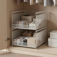 Pull-out Closet Drawer Space Saving Sliding Cabinet Organizer Easy Access Mesh Pull-out Basket for Bedroom