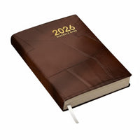 Planner Notebook, Schedule Book, Customizable Work Log, Vintage Soft Leather Cover, Waterproof, Multi-Layout, 320 Pages