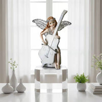 Gift Idea Music Angel Figurine Delicate Design Cello Angel Statue for Girls