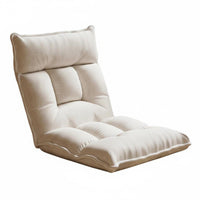 Removable and Washable Cover Single Person Bay Window Seat High-Density Foam Filling Adjustable Floor Lounger Breathable Textile Reclining Floor Chair with Back Support Anti-Pilling Material for Balcony, Bedroom, Living Room