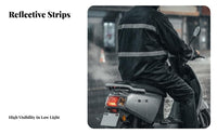 Reflective Rain Suit Windproof High Visibility Rain Jacket and Pants Breathable 2-Piece Waterproof Suit for Delivery Riders, Outdoor Workers, Riding