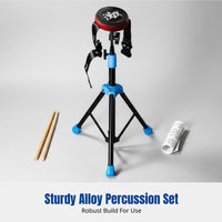Drum Pad, Mini Practice Pad Combo, Leg Strap, Drumsticks, Portable Drum Kit