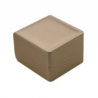 Stitched Edges PU Leather Watch Box Rigid Hinged Watch Box Compact Storage Case Gift Idea