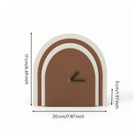 Arched Mantel Clock Compact Desk Clock with Slender Hands Easy-to-Read Classic for Living Room, Office