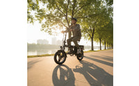 Foldable Electric Bike Street Legal Folding Electric Bicycle Shock Absorption Compact Electric Cycle Double Disc Brakes for Designated Drivers, City Dwellers