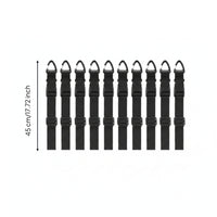 8 Pieces Adjustable Strap with Triangular Clip Heavy-Duty Nylon Strap with Buckle Backpack Straps Flexible Strap Material