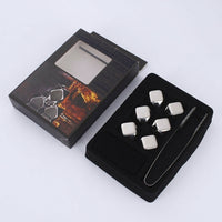 Storage Box with Stainless Steel Whisky Stones for Efficient Chilling, Diamond Shape Chilling Stones Gift for Him, Tongs Included for Gift Men