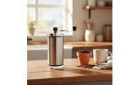 Hand Crank Coffee Grinder Cleanable Stainless Steel Coffee Grinder Easy to Clean Uniform Grinding for Home Baristas, Camping