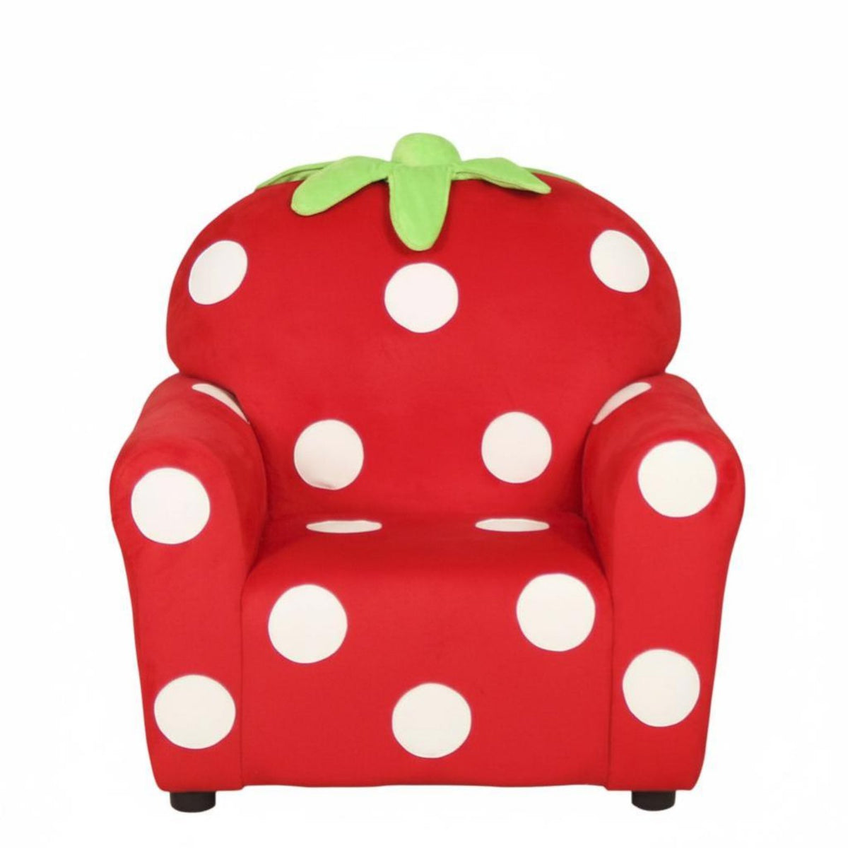 Cartoon Design Strawberry-Shaped Chair Soft Upholstery kids' Furniture Sturdy Frame Upholstered Armchair Materials for Girls, Toddlers, Parents, storytime Corner, Playroom, Bedroom, Living Room