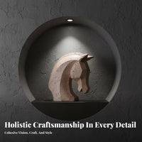 Resin Horse Ornament Faceted House Decoration Rustic