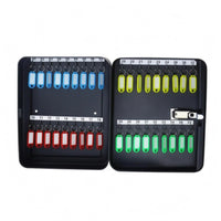 Metal Key Storage Box Lockable Wall Mount Key Cabinet Matte Finish Rounded Corners