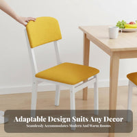 4 Pieces Easy To Clean Modern Dining Chair Thickened Seat Board Simple Backrest Chair Anti-Slip Foot Pads Restaurant Stool Welded Support Bar for Homeowners, Families, Business Owners, Cafe, Home, Hotel