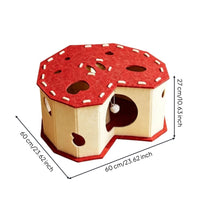 Interactive Cat Tunnel House Playful Cat Tunnel with Openings Enclosed Pet Furniture Cozy for Cats