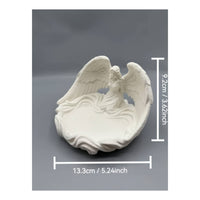 Sculpted Fairy Jewelry Tray Compact Winged Fairy Catchall Charming Angel Jewelry Dish Beautiful for Women, Bedside Table