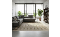 Wipeable French Design Floor Mat Waterproof Retro Design Floor Carpet Long-Lasting Low Pile Rug Kids & Pets Friendly for Living Room
