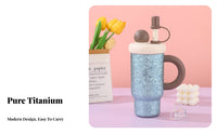 Large Capacity Tea Infuser Tumbler No Metal-Like Aftertaste Insulated Tea Infuser Mug Included for Travelers, Office Workers