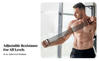 Resistance Tube Expander Upper Body Strengthening Elastic Rope Chest Puller Detachable Bands Adjustable Resistance Puller for Men, Women, Home Workout