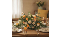 Artificial Floral Arrangement Wilt Wedding Flower Arrangement Pre-Made Faux Flower Runner for Event Planners, Photo Backdrop