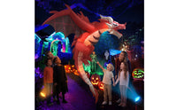 Inflatable Dragon with LED Glowing Inflatable Dragon with Lights Outdoor Halloween Decoration for Yard