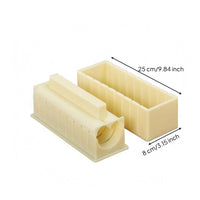 3-Piece Sushi Maker Set Food-Grade Plastic Sushi Mold Set Ribbed Sides Musubi Maker Mold