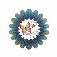 Foldable Design 3D Mandala Wind 360 Degree Rotation Mandala Hanging Reflective Luster Kinetic Wind Sculpture Stainless Steel for Balcony