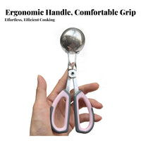 Meatball Clip Non-Slip Handle Stainless Steel Meatball Maker Ergonomic Design Stainless Steel Meatballer for Home Cooks, Parents, Meal Prep, Parties