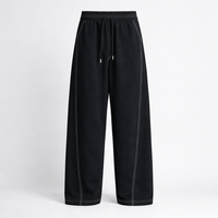 Mens Trousers with Elastic Waist for Daily Wear, Casual in Wrinkle Resistant Material, Straight Leg Loose Fit Pants, Plus Size