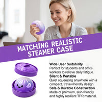 DOWMOO Halloween Purple Steamer Ghost Bun Squishy Toy - Soft, Bouncy, Stress-Relief Fun Bun Toy