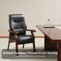 glossy finished Finish Conference Table with Chairs long-lasting Construction Long Rostrum Desk with Chairs Formal Design Meeting Room Set Stain-Resistant Top for Committee Members, Business staffs, Professionals, Boardroom, Seminar Hall
